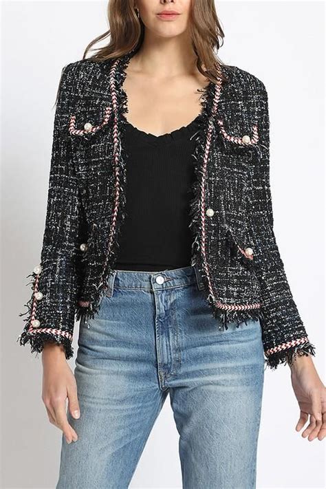 boucle jacket chanel|chanel inspired boucle jacket.